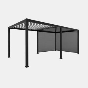 Pérgola bioclimática Triomphe 3x6m V1 + 2 toldos 3m, Triomphe 3x6m + acessórios, Antracite, 600x300x250 cm