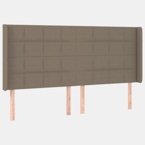vidaXL Cabeceira cama abas tecido 163x16x118128 cm cinza-acastanhado