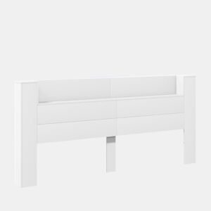 vidaXL Armário de cabeceira com luzes LED 220x16,5x103,5 cm branco