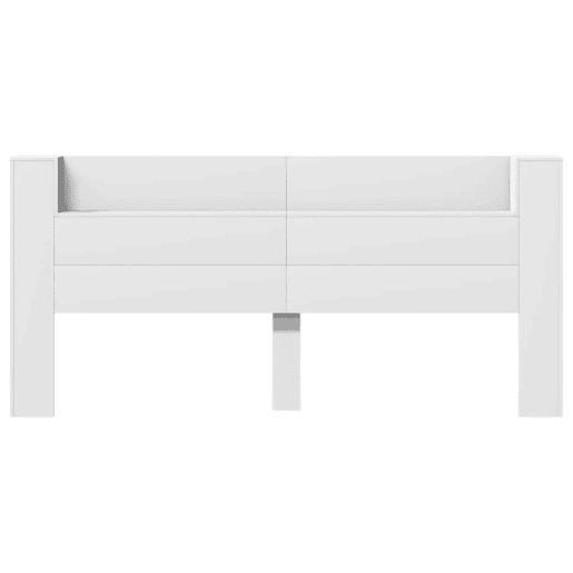 vidaXL Armário de cabeceira com luzes LED 220x16,5x103,5 cm branco