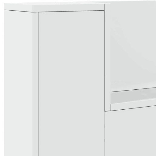 vidaXL Armário de cabeceira com luzes LED 220x16,5x103,5 cm branco