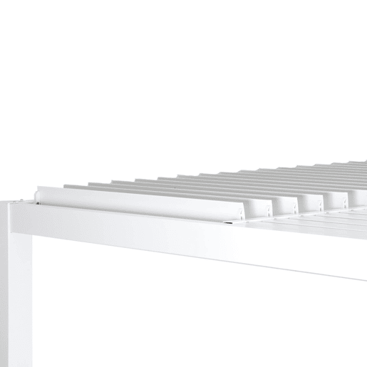 Pérgola bioclimática 3x3m com persiana, alumínio e aço com lâminas ajustáveis, Palace 3x3m, Branco, 292x292x231 cm