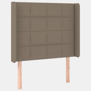 vidaXL Cabeceira cama abas tecido 103x16x118128 cm cinza-acastanhado