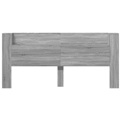 vidaXL Armário de cabeceira c luzes LED 220x16,5x103,5cm cinza sonoma vidaXL Armário de cabeceira c luzes LED 220x16,5x103,5cm cinza sonoma