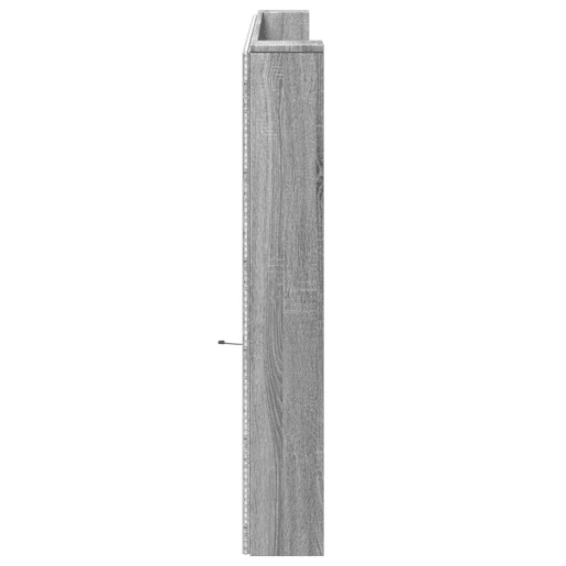 vidaXL Armário de cabeceira c luzes LED 220x16,5x103,5cm cinza sonoma vidaXL Armário de cabeceira c luzes LED 220x16,5x103,5cm cinza sonoma