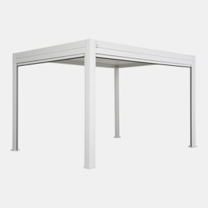 Pérgula bioclimática 3x4m + toldo de 3m + toldo de 4m, Triomphe 3x4m + acessórios, Branco, 400x300x250 cm