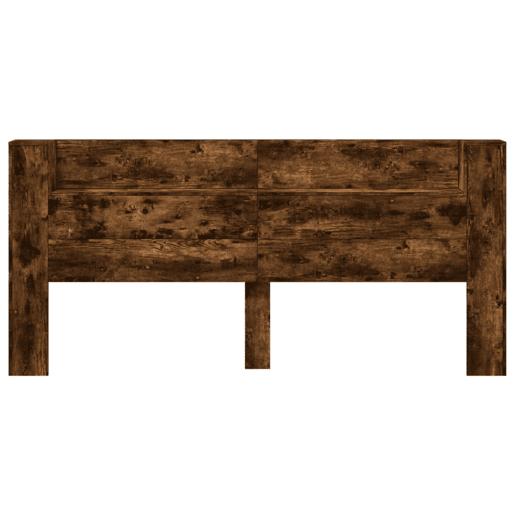 vidaXL Armário cabeceira c luzes LED 220x16,5x103,5cm carvalho fumado