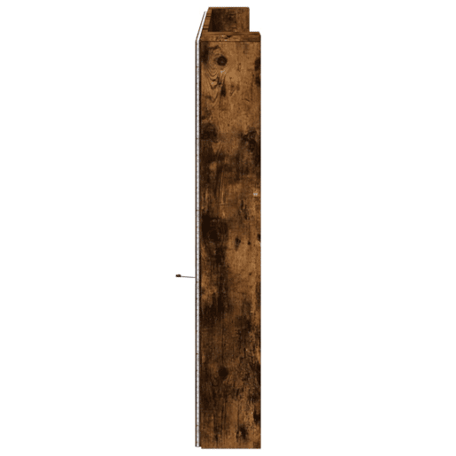 vidaXL Armário cabeceira c luzes LED 220x16,5x103,5cm carvalho fumado