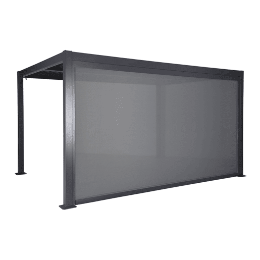 Toldo lateral de 4m para pérgola Palace, Palace toldo 4m, Antracite, 381x209x209 cm