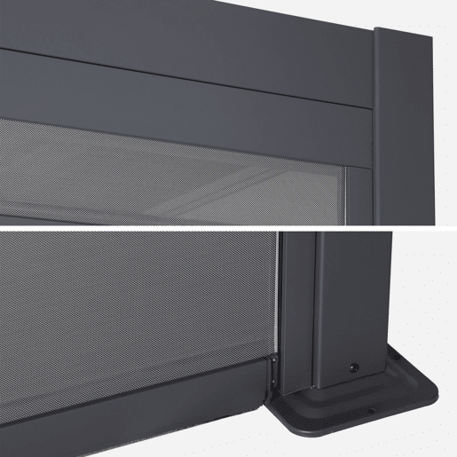 Toldo lateral de 4m para pérgola Palace, Palace toldo 4m, Antracite, 381x209x209 cm