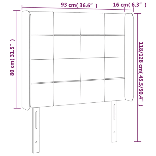 vidaXL Cabeceira de cama c abas tecido 93x16x118128 cm azul vidaXL Cabeceira de cama c abas tecido 93x16x118128 cm azul