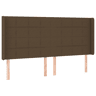 vidaXL Cabeceira cama c abas tecido 163x16x118128 cm castanho-escuro