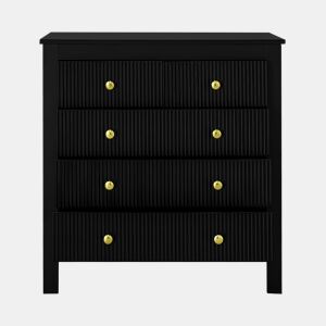 Aparador?Cómoda com 4 gavetas - aglomerado de partículas - Preto