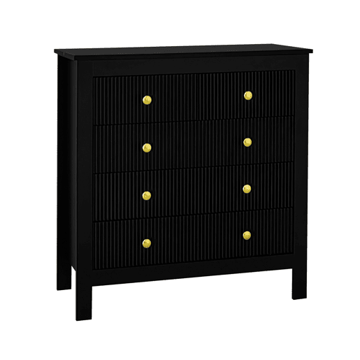 Aparador?Cómoda com 4 gavetas - aglomerado de partículas - Preto