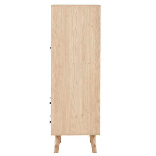 Aparador alto - com 2 portas e 2 gavetas - estilo rústico - Natural