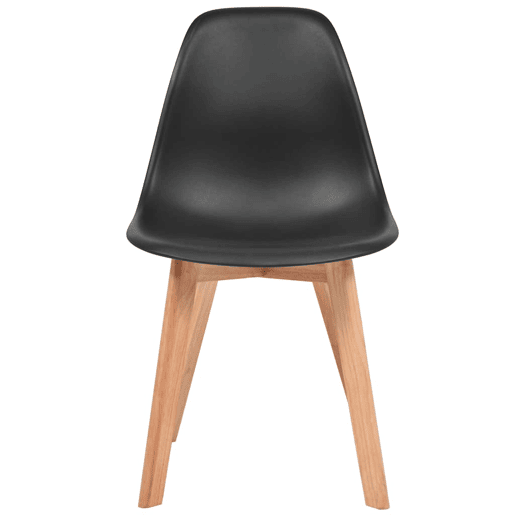 vidaXL Cadeiras de jantar 6 pcs plástico preto vidaXL Cadeiras de jantar 6 pcs plástico preto