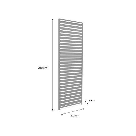 130cm persianas de alumínio para pérgola Triomphe, Triomphe persiana 130cm, Antracite, 123x6x238 cm