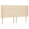vidaXL Cabeceira de cama c abas tecido 163x16x118128 cm cor crème