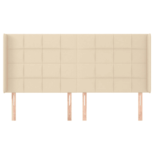 vidaXL Cabeceira de cama c abas tecido 163x16x118128 cm cor crème