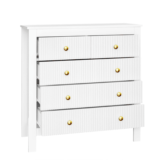 Aparador?Cómoda com 4 gavetas - aglomerado de partículas - Branco