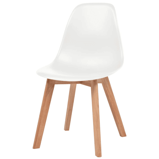 vidaXL Cadeiras de jantar 4 pcs plástico branco vidaXL Cadeiras de jantar 4 pcs plástico branco