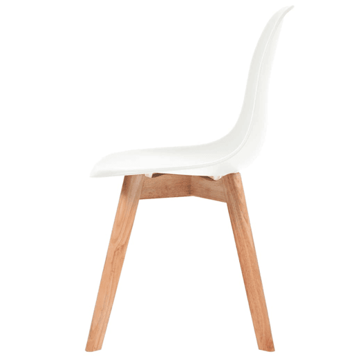 vidaXL Cadeiras de jantar 4 pcs plástico branco vidaXL Cadeiras de jantar 4 pcs plástico branco