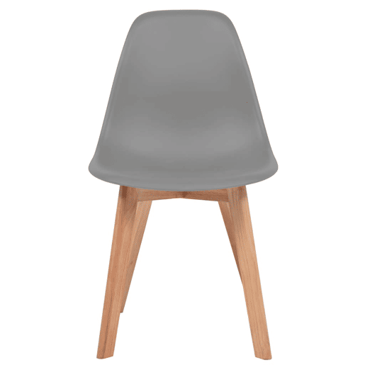 vidaXL Cadeiras de jantar 2 pcs plástico cinzento vidaXL Cadeiras de jantar 2 pcs plástico cinzento