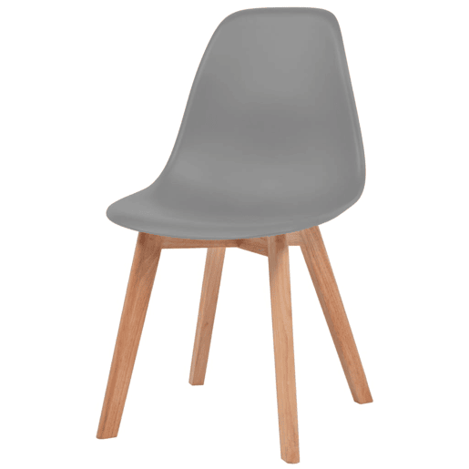 vidaXL Cadeiras de jantar 2 pcs plástico cinzento vidaXL Cadeiras de jantar 2 pcs plástico cinzento