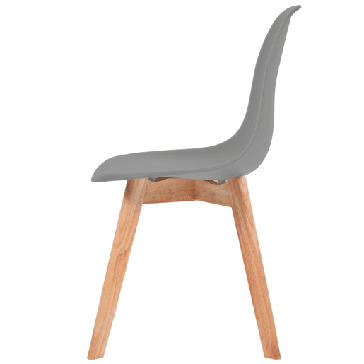 vidaXL Cadeiras de jantar 2 pcs plástico cinzento vidaXL Cadeiras de jantar 2 pcs plástico cinzento
