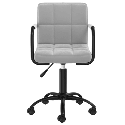 vidaXL Cadeira de jantar giratória veludo cinzento-claro