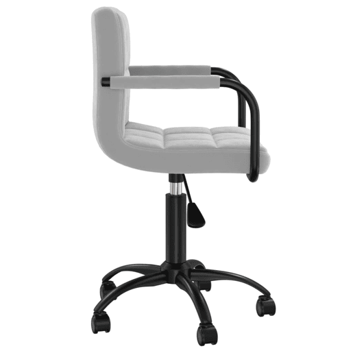 vidaXL Cadeira de jantar giratória veludo cinzento-claro
