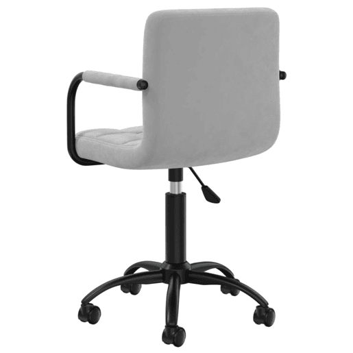 vidaXL Cadeira de jantar giratória veludo cinzento-claro