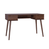 Escrivaninha efeito madeira 2 gavetas, Madere, Madeira de nogueira, 120x55x76.5 cm