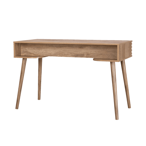 Escrivaninha efeito madeira 2 gavetas, Madere, Natural, 120x55x76.5 cm