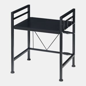 Suporte para micro-ondas Sorsele com prateleira metálica 48x40-63x32cm - Preto en.casa