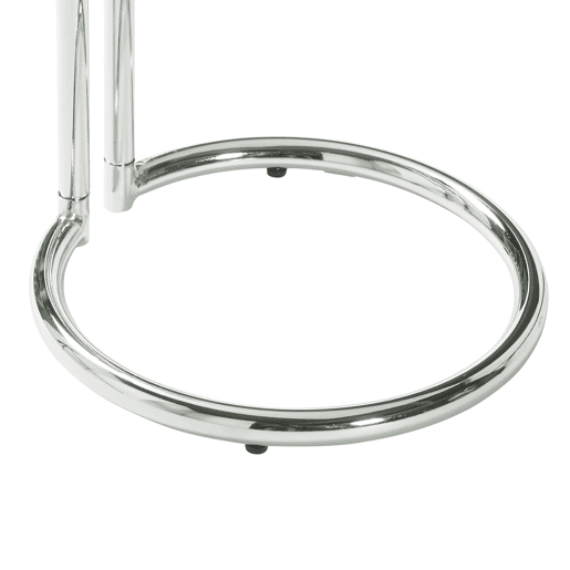 Mesa de apoio Ylivieska redonda vidrometal 46xØ45 cm - Transparente en.casa
