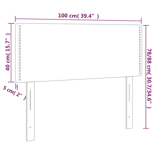 vidaXL Cabeceira de cama veludo 100x5x7888 cm cinzento-escuro