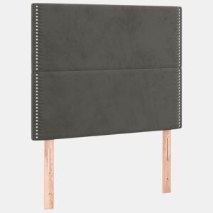 vidaXL Cabeceira Cinza Escuro 90x5x118128 cm Veludo