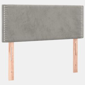 vidaXL Cabeceira de cama veludo 90x5x7888 cm cinzento-claro