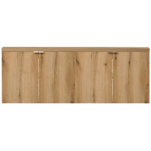 Conjunto de 2 móveisde casa de banho Newport com portas 160x60x40 cm - efeito carvalho en.casa