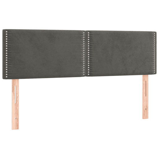 vidaXL Cabeceira de cama 2 pcs veludo 72x5x7888 cm cinzento-escuro vidaXL Cabeceira de cama 2 pcs veludo 72x5x7888 cm cinzento-escuro