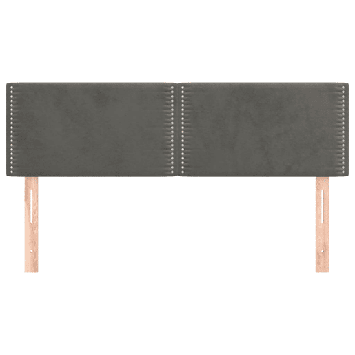 vidaXL Cabeceira de cama 2 pcs veludo 72x5x7888 cm cinzento-escuro vidaXL Cabeceira de cama 2 pcs veludo 72x5x7888 cm cinzento-escuro
