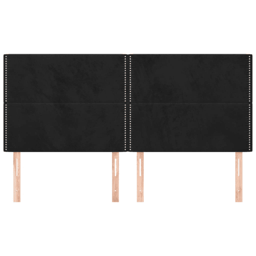 vidaXL Cabeceira Preta 200x5x118128 cm Veludo