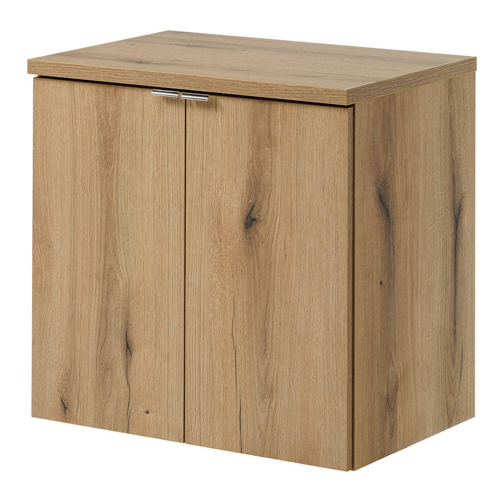 Mueble bajo lavabo newport con 2 puertas 60x60x40 cm - efecto roble [en.casa]