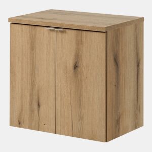 Móvel de casa de banho suspenso Newport com 2 portas 60x60x40 cm - Efeito carvalho en.casa