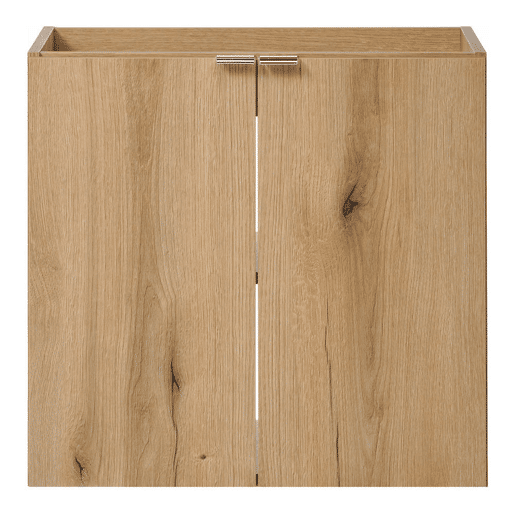 Móvel de casa de banho suspenso Newport com 2 portas 60x60x40 cm - Efeito carvalho en.casa