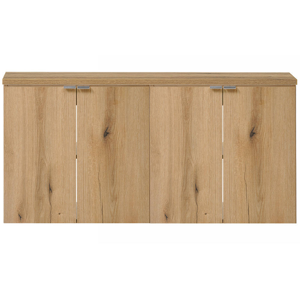 Conjunto de 2 muebles bajo lavabo newport con puertas 120x60x40 cm - efecto roble [en.casa]