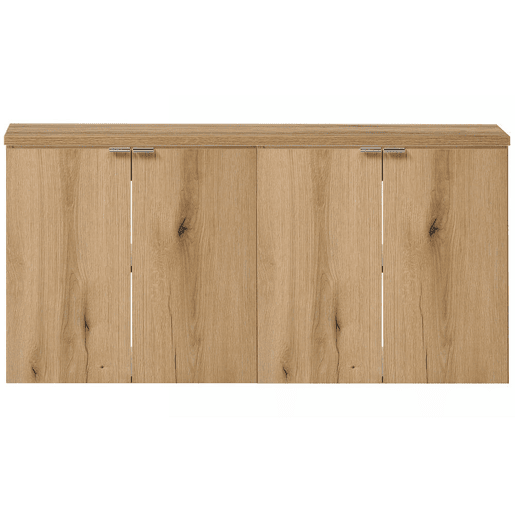 Conjunto de 2 móveis de casa de banho Newport com portas 120x60x40 cm - efeito carvalho en.casa