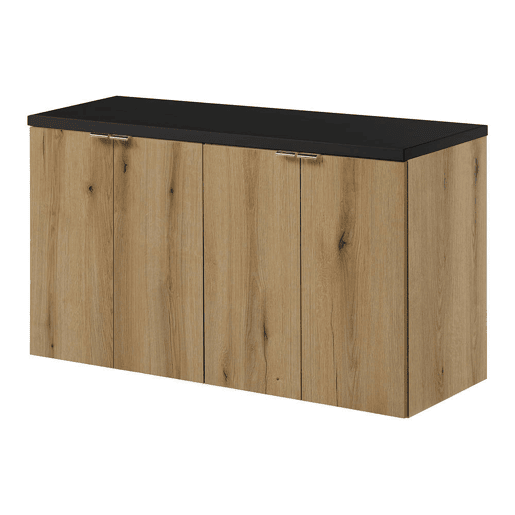 Conjunto de 2 móveis Newport com portas 100x60x40 cm - Efeito carvalhopreto en.casa