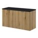 Conjunto de 2 muebles bajo lavabo Newport con puertas 100 Conjunto de 2 muebles bajo lavabo Newport con puertas 100 Negro/ Madera